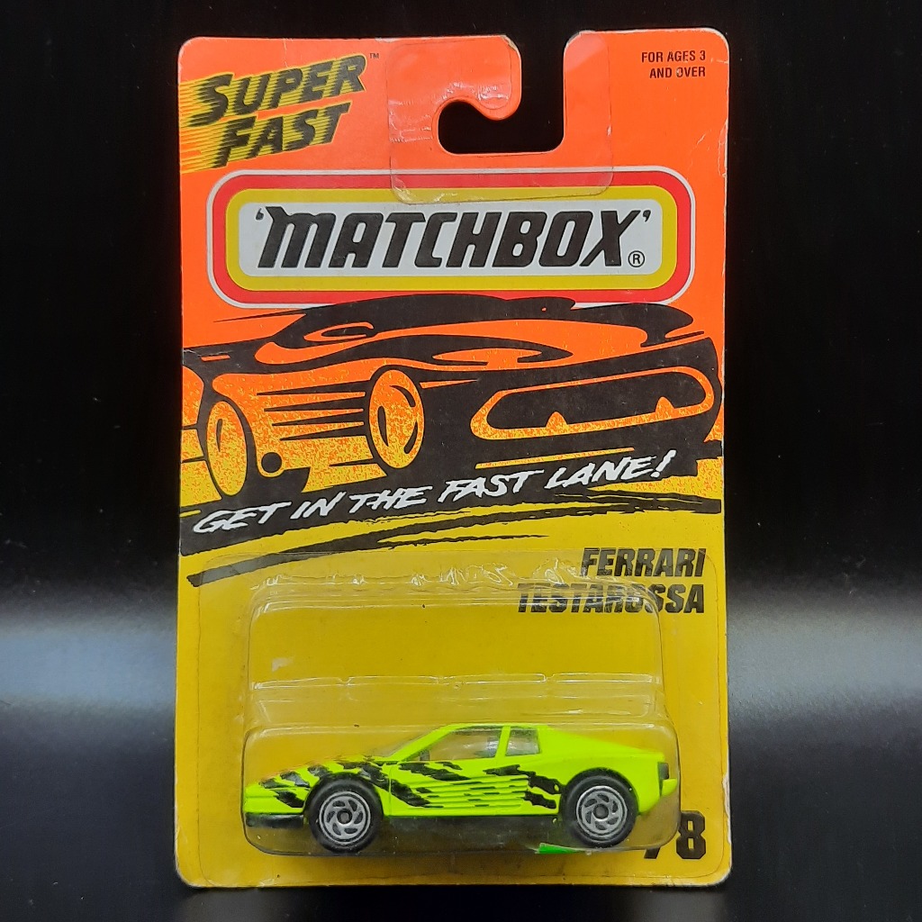 Matchbox Super Fast Ferrari Testarossa Soft Corner