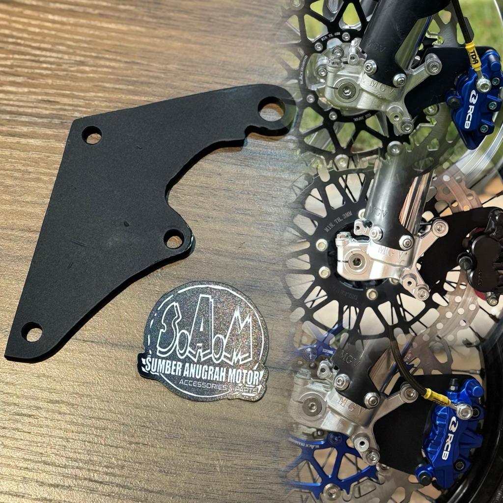 BRACKET KALIPER CUSTOM SHOCK REALJUMP MGV DISC 320mm WR CRF KLX CALIPER ORI & RCB S E S26 / wr155 wr