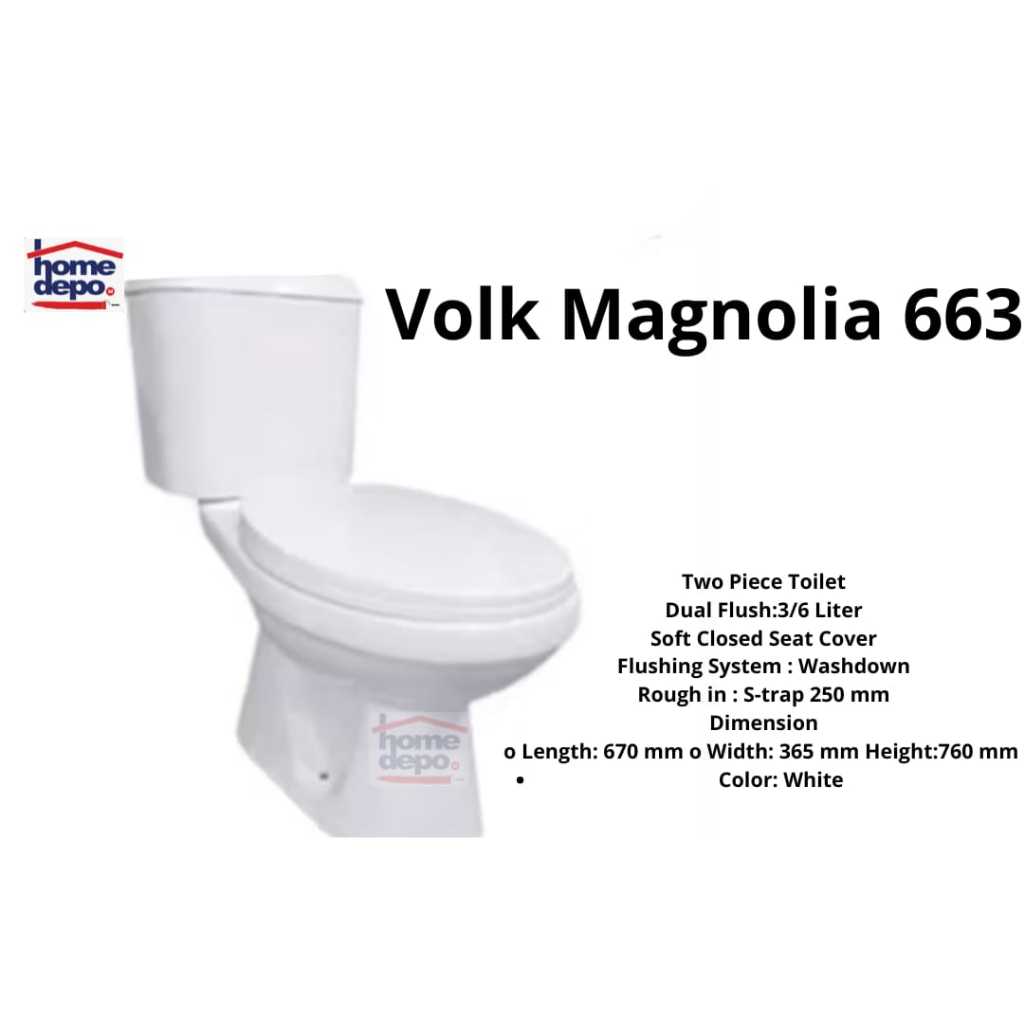 VOLK Magnolia 663 Kloset Duduk Dual Flush SNI Berkualitas