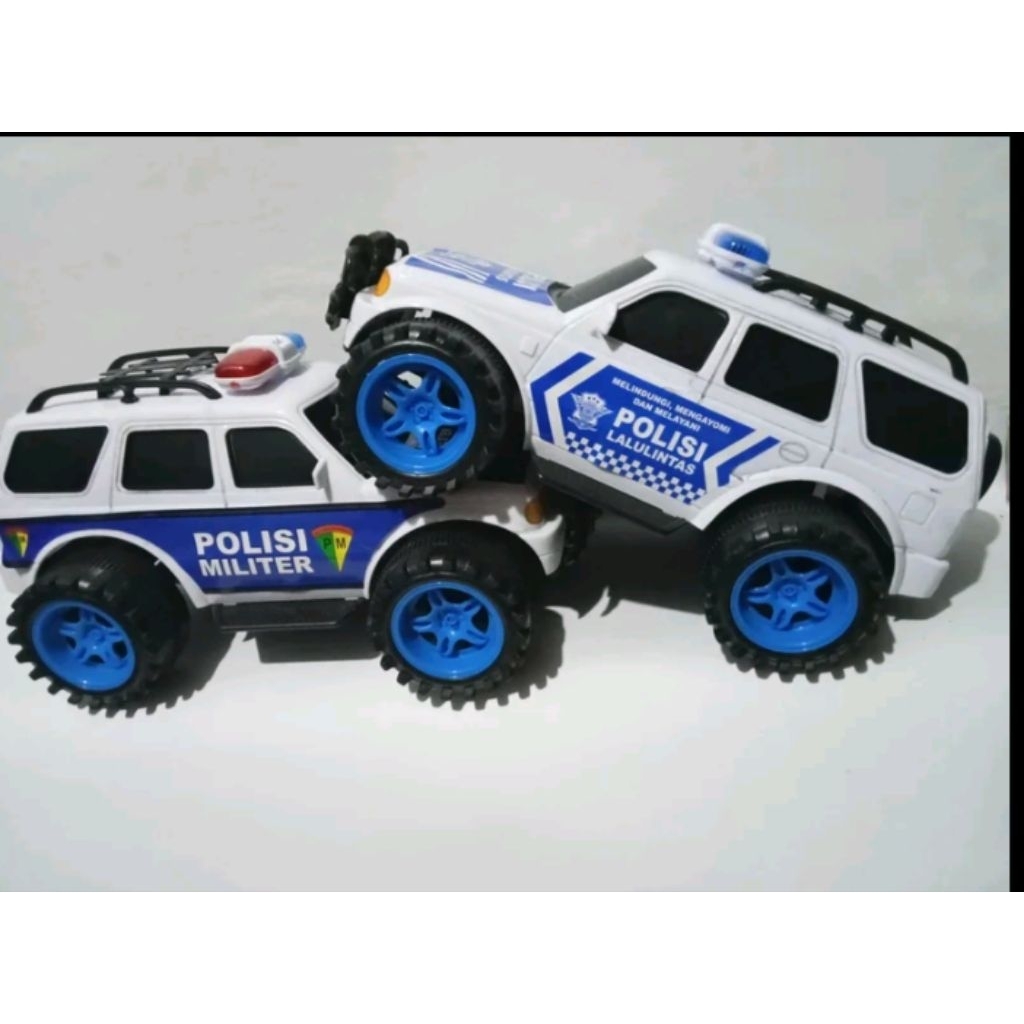 Mainan mobil mobilan polisi militeri mobil Jeep polisi patroli
