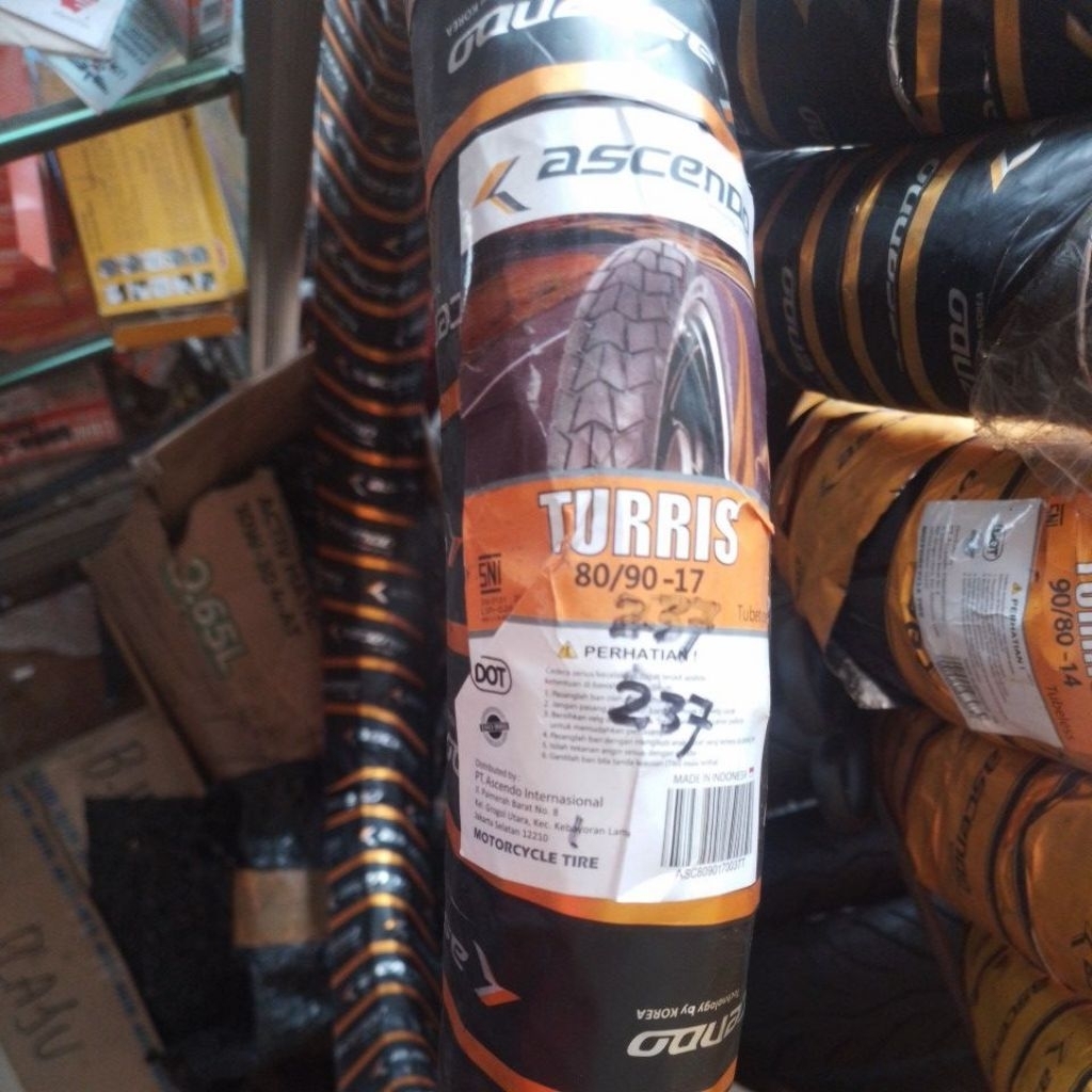 ban luar motor ascendo 80/90-17 ring velek 17