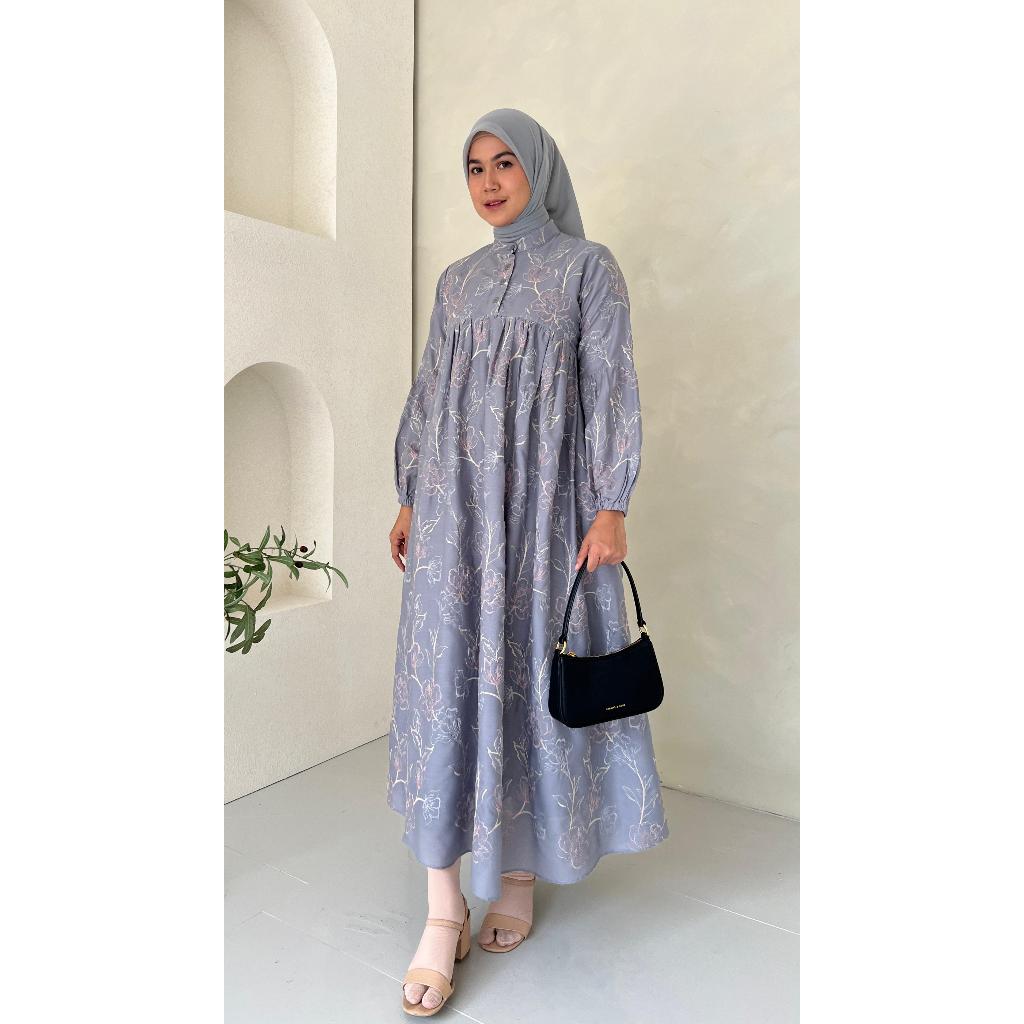 WARNA FASHION/ MIDI / KATUN BORDIR / BAJU WANITA MUSLIM/GROSIR TANAH ABANG