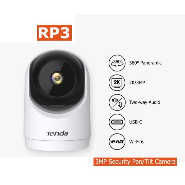 Tenda RP3 3MP Security Pan/Tilt IP Camera CCTV rp 3 3 mp kamera robot