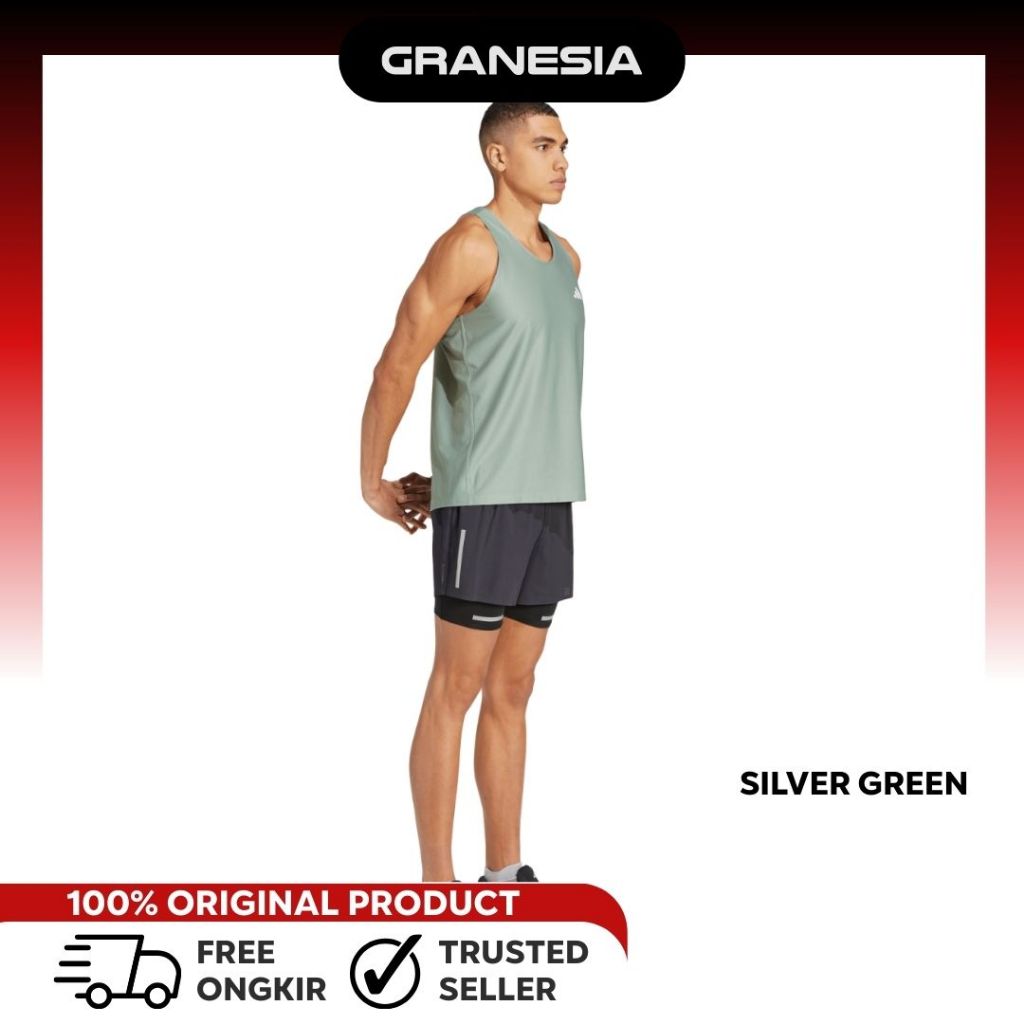 (GRANESIA) Baju Olahraga Tanktop Fitness Pria AD OTR Men's Tanktop|Tanktop lari Cowok