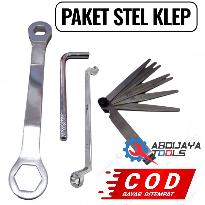 Paket lengkap Kunci Setel Stel Klep Mesin Motor Bebek dan Matik Matic Fuller Gauge 13 blade pcs