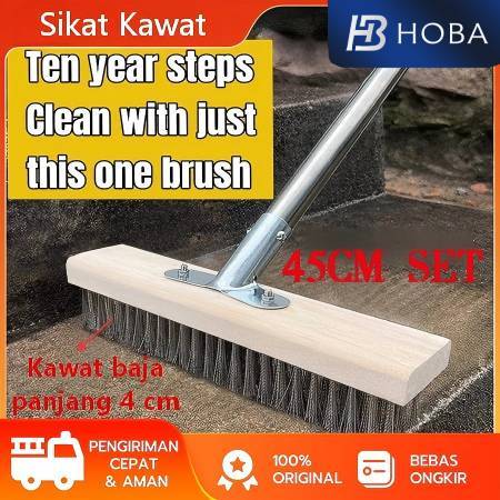Flash Sale Sikat kawat sikat lantai untuk menghilangkan lumut sikat pembersih gagang panjang sikat s