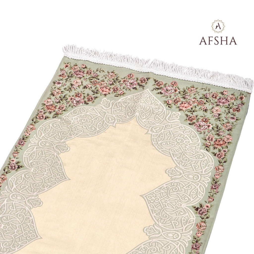 Afsha Imperfect - Zayna Floral Prayer Mat Sajadah Premium TANPA BOX