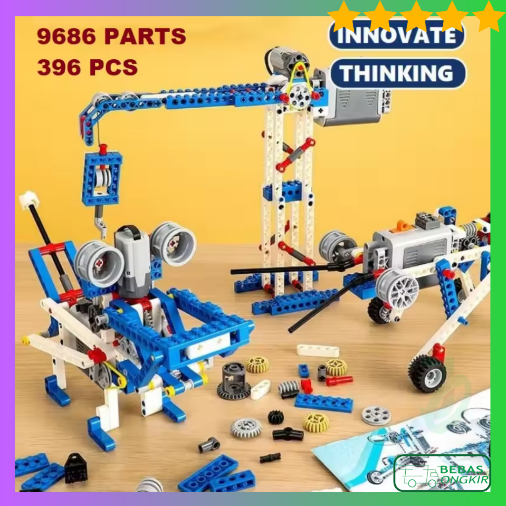 BRAINY Mainan Edukasi Anak Merakit Lego Robot DIY 396 Pcs 9686 untuk Inovasi Pemikiran