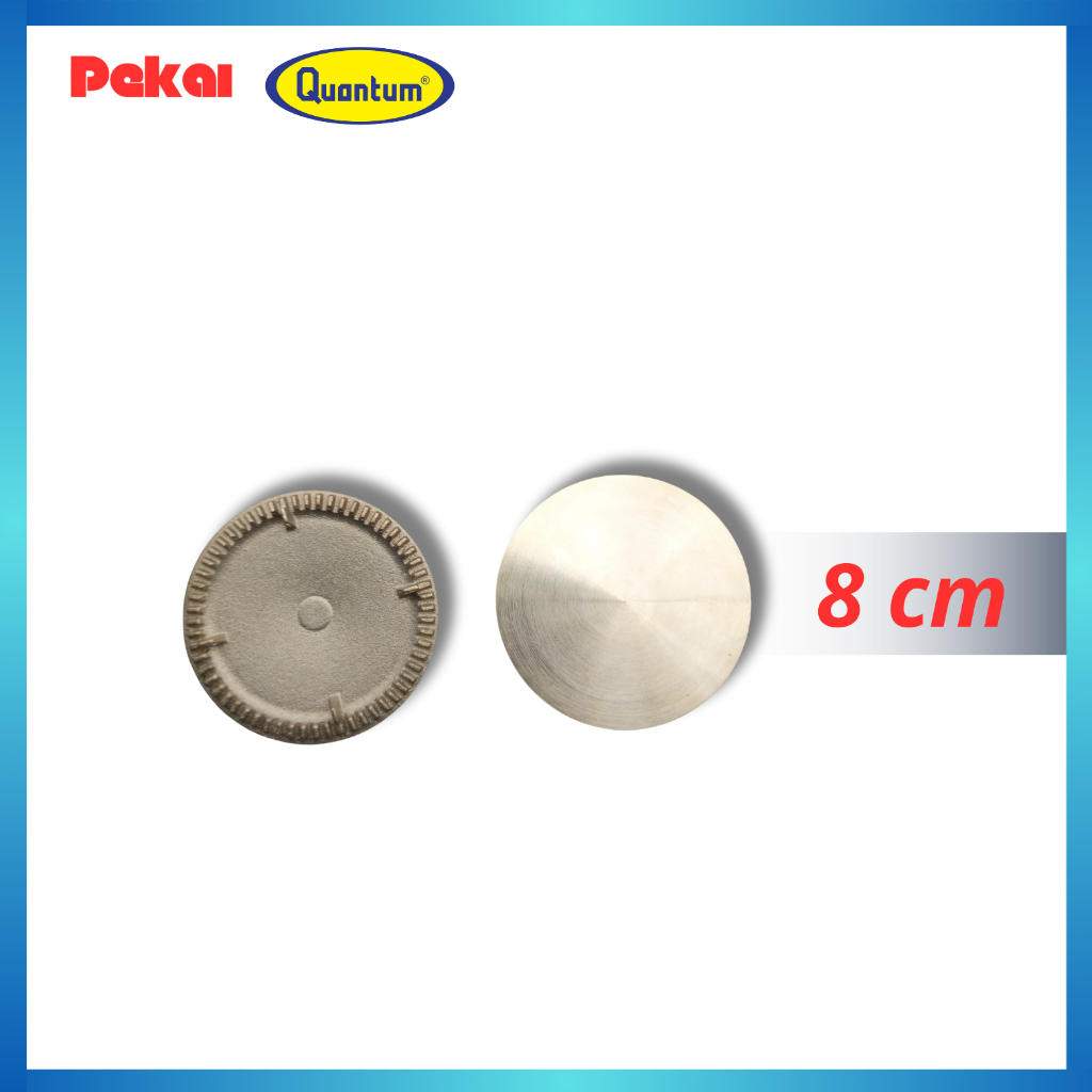QUANTUM | Burner Kuningan Kompor Gas 8cm API LILIN | Spare Part Kepala Tungku Original