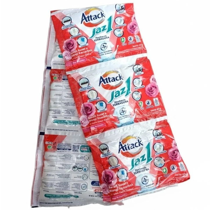 Detergen Attack Jazz 1 Bubuk Cuci Baju Sabun Cuci Baju penghilang noda membandel