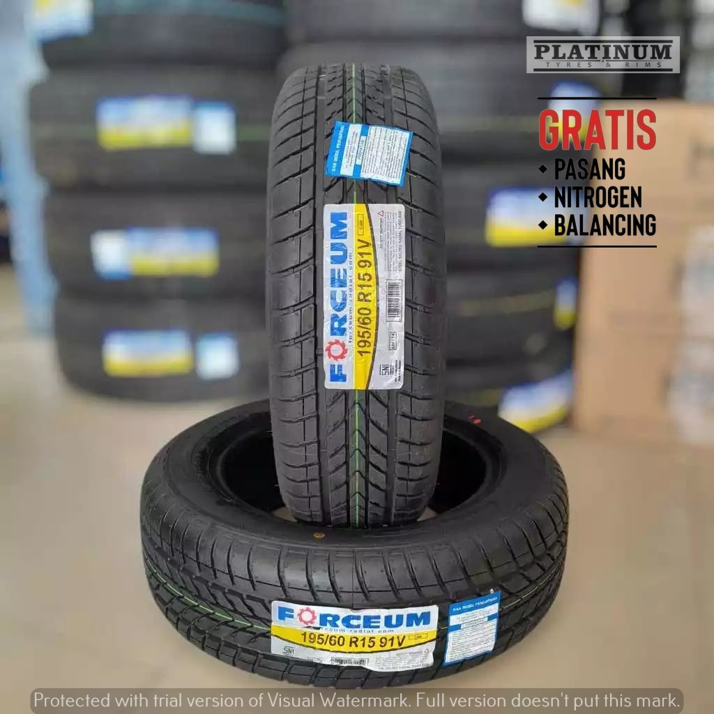 Jaul ban mobil FORCEUM D 600 195 60 R15 || ban tubles murah ukuran 195/60 R15 forceum D600