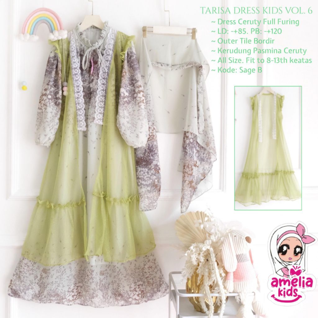 TARISA DRESS KIDS ORIGINAL BY AMELIA KIDS
