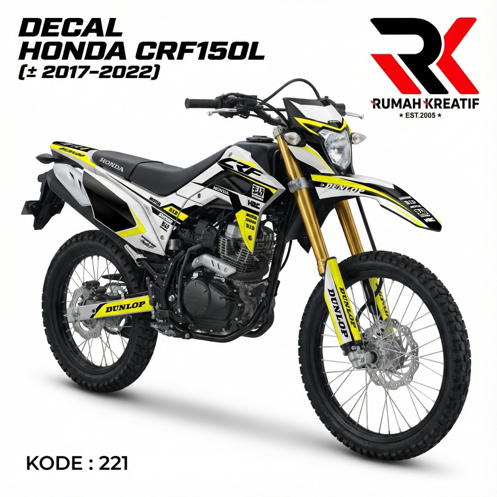 Stiker Decal Motor CRF150L FullBody 2017-2022 – Bahan Vinyl Tebal- Warna Tahan Lama - Lem Kuat Aman 