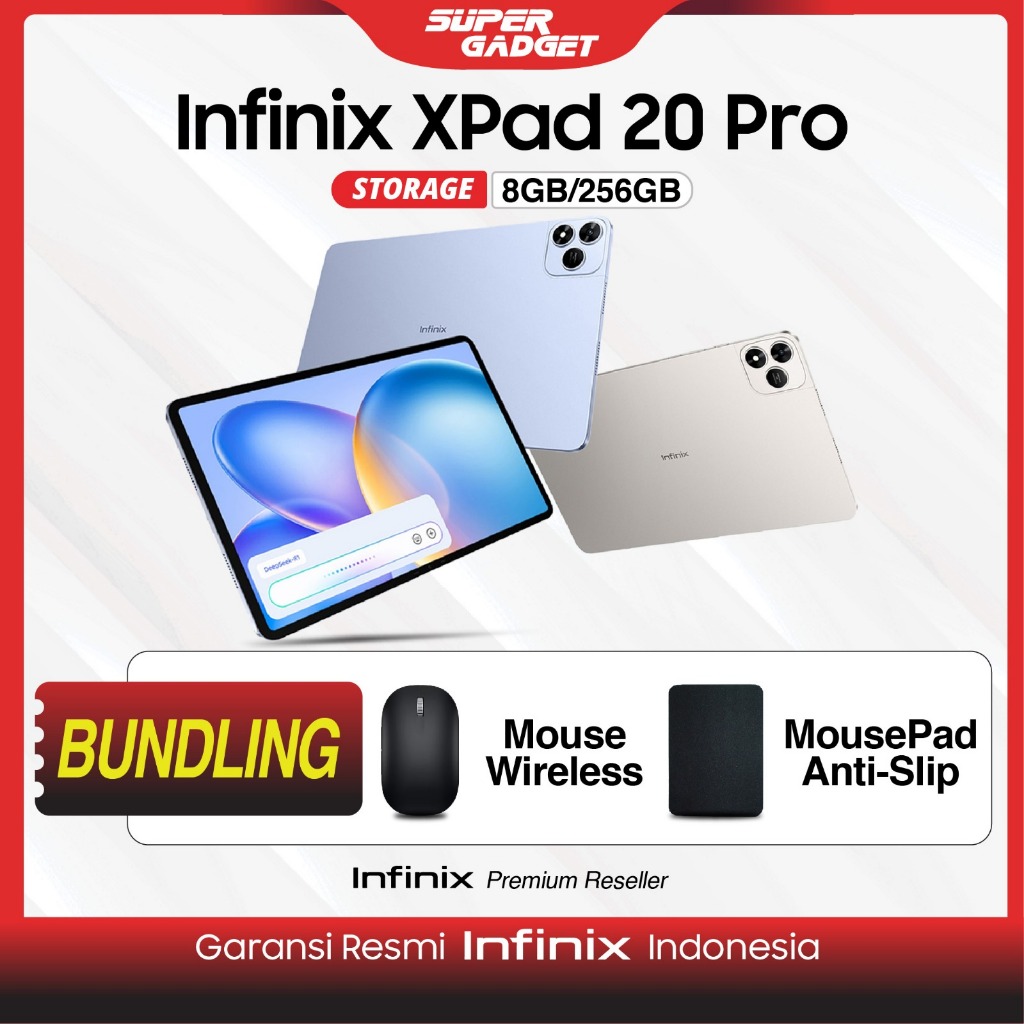 Infinix XPAD 20 Pro 8/256 GB RAM 8GB ROM 256GB Tablet Mediatek G100 Ultimate Garansi Resmi