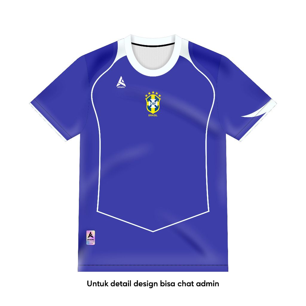 Jersey Fantasy BRAZIL - AWAY 2004 Fullprinting Atasan - ATHLETIC SPORTWEAR KIDS