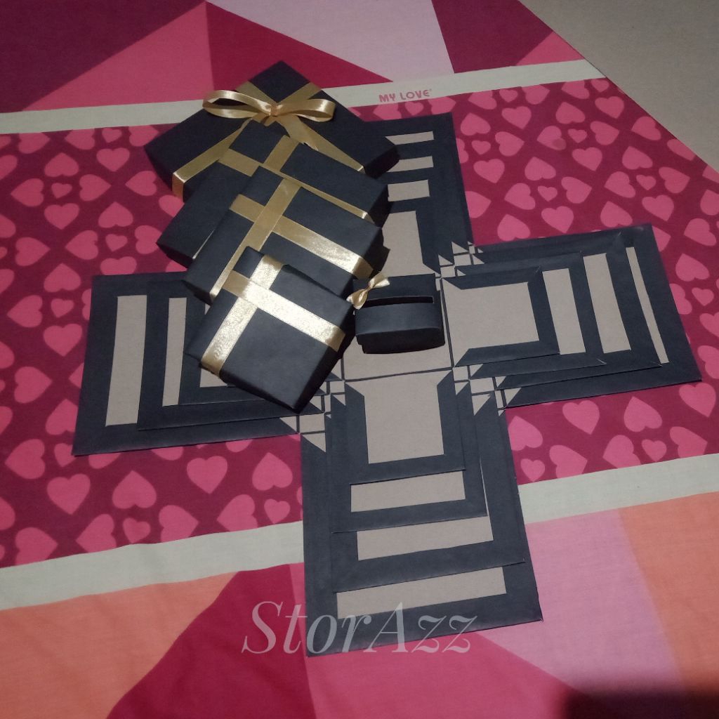 Box kado kosong 4 lapis + kotak uang