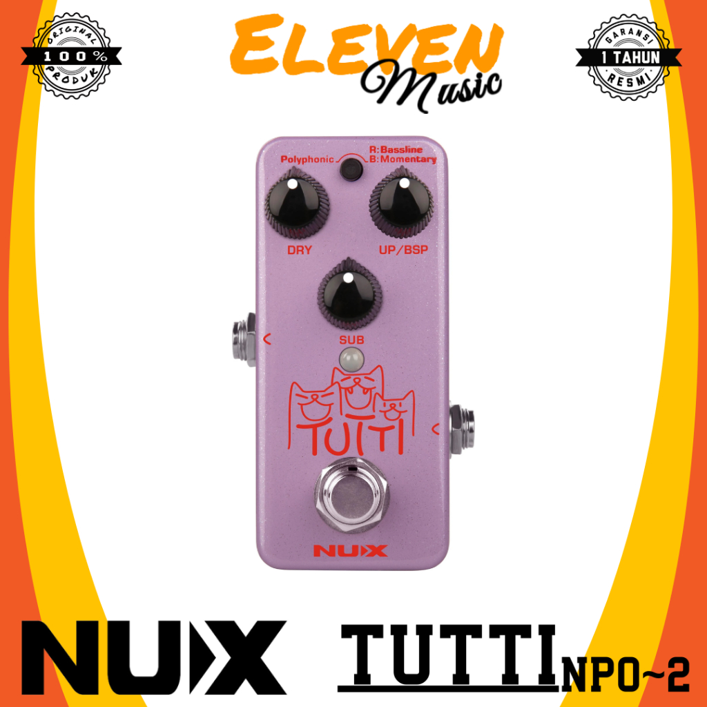 NUX TUTTI Polyphonic Octave Pedal Octave Guitar Pedal Original Nux NPO-2