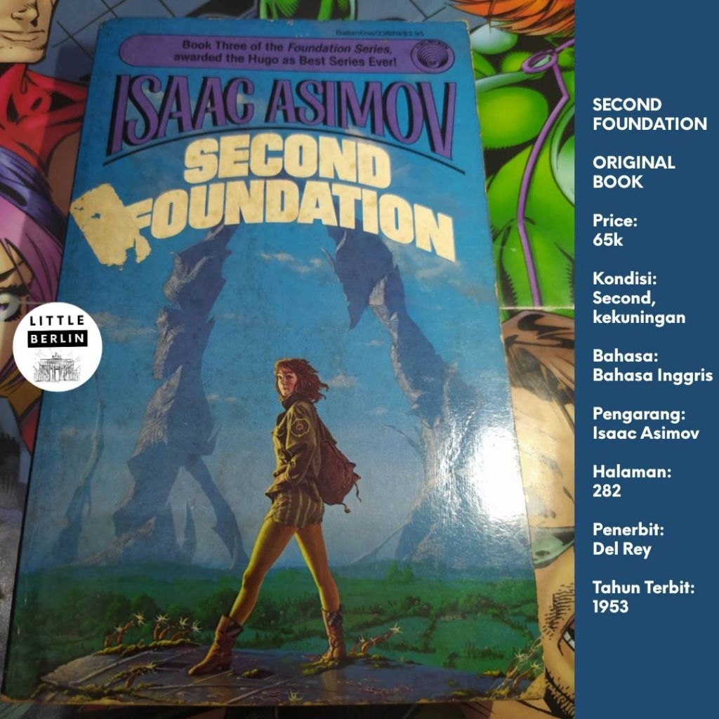 ORIGINAL Novel Isaac Asimov SECOND FOUNDATION Book 3 Preloved English Scifi Novel Foundation Series 