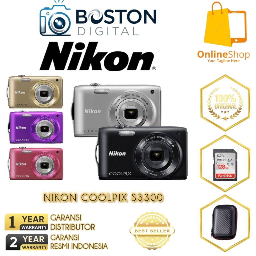 NIKON COOLPIX S3300 /CAMERA DIGITAL NIKON S3300 / CAMERA COOLPIX S3300
