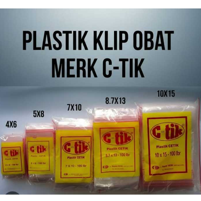PE PLASTIK KLIP 3 X 5 / 4 X 6 / 5 X 8 / 6 X 10 / 7 X 10 / 8.7 X 13 / 10 X 15 / 12 X 20 / PLASTIK ISI