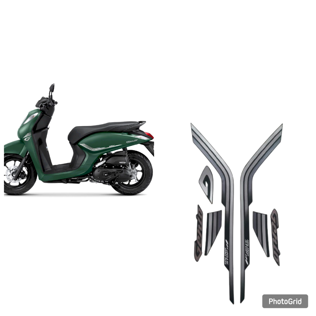 Striping Sticker Motor Honda Genio Fabulous iss 2025 matte green