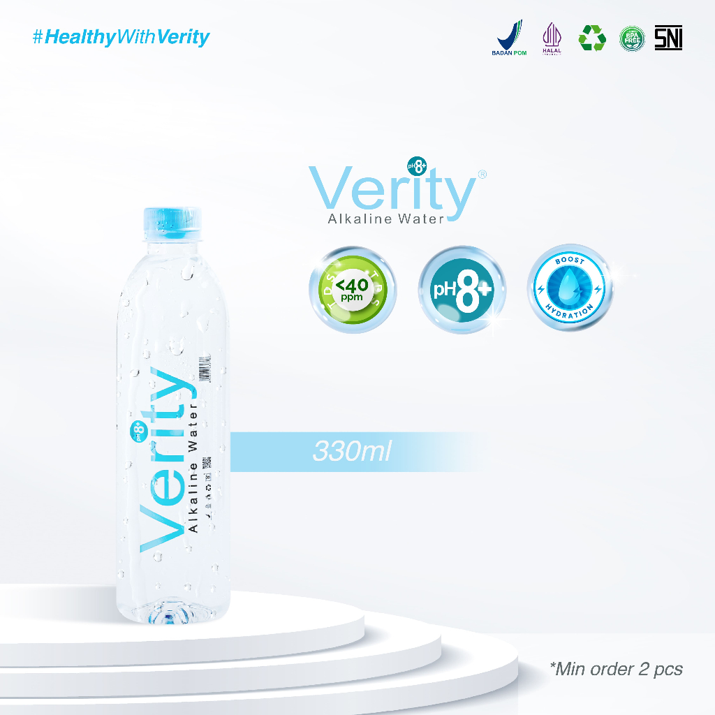 Verity Alkaline Water 330ml - 1 Botol