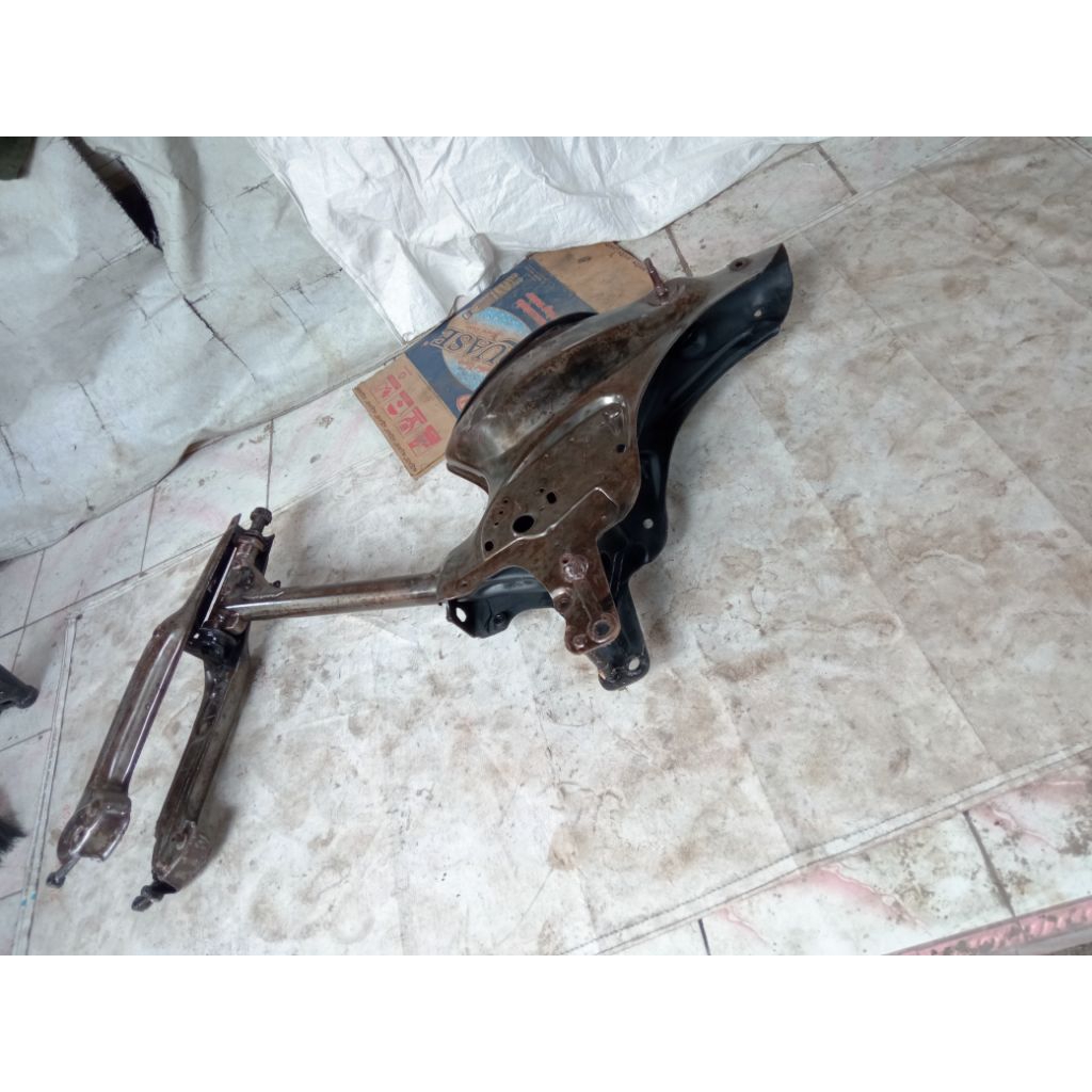 rangka tangki fork Honda Astrea Star street cub istimewa clear kilap siap pakai pnp mesin c50, c70, 