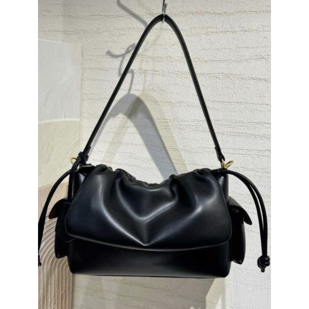 Tas CK Coveral Klors Serut Pocket Samping Black + BOX