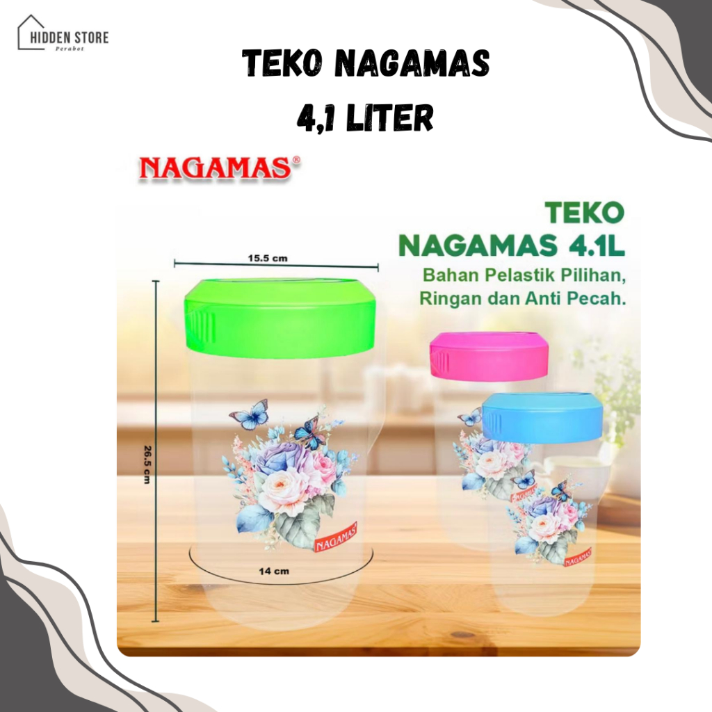 NAGAMAS Teko Plastik Air Minum 4.1 Liter BEBAS BPA