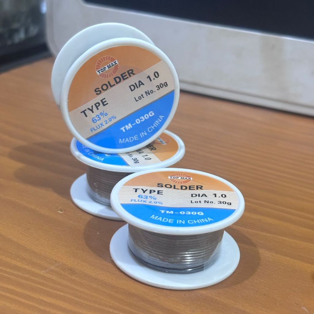 timah solder cap TOPMAX  5meter Roll kecil - Timah TOPMAX 1.0 MM 30 GR Kecil