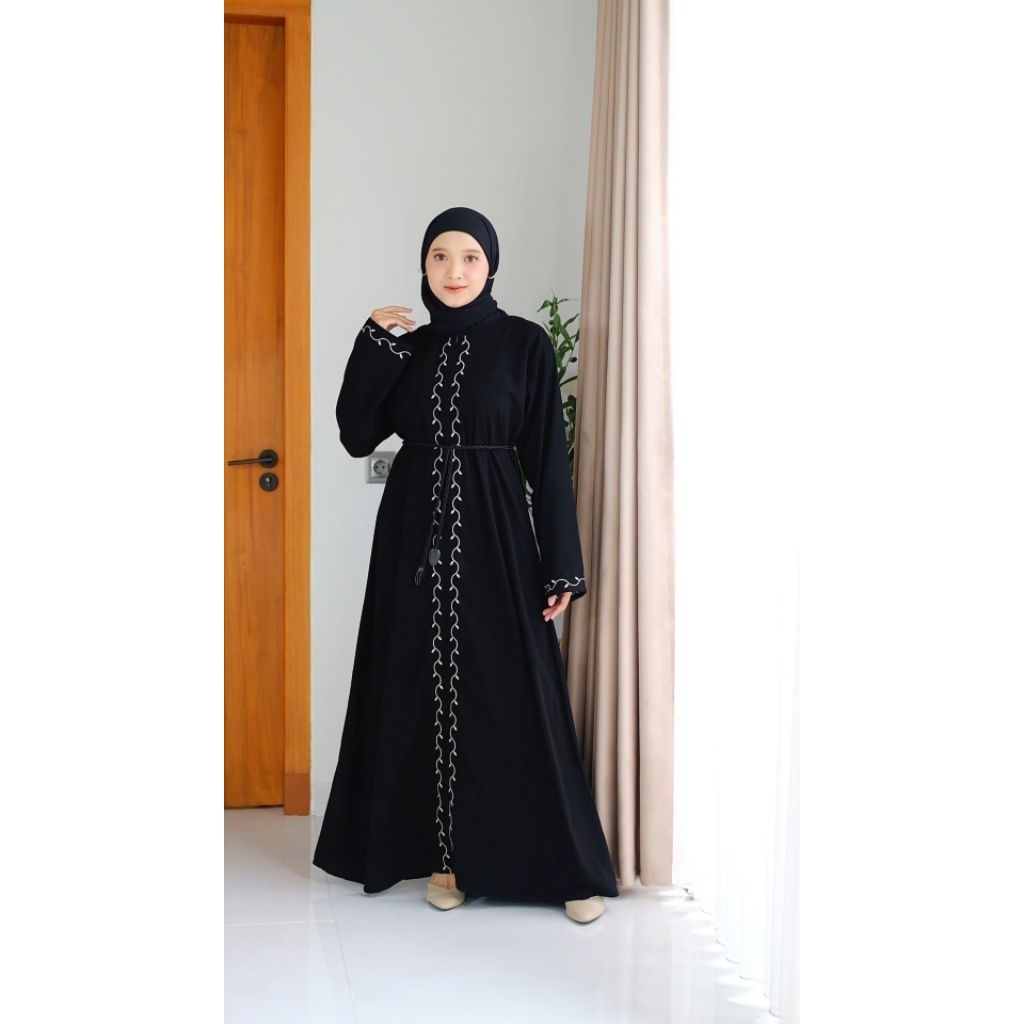 Abaya Seravin Gamis Jubah Hitam Arab Turki Turky Maroko Mesir Saudi Madinah Dubai India Murah Umroh 