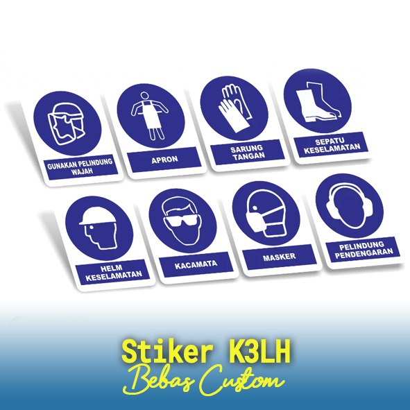 Stiker Petunjuk K3LH, Stiker K3LH, Stiker Quantac Anti Air, Stiker Petunjuk Kesehatan, Keselamatan K