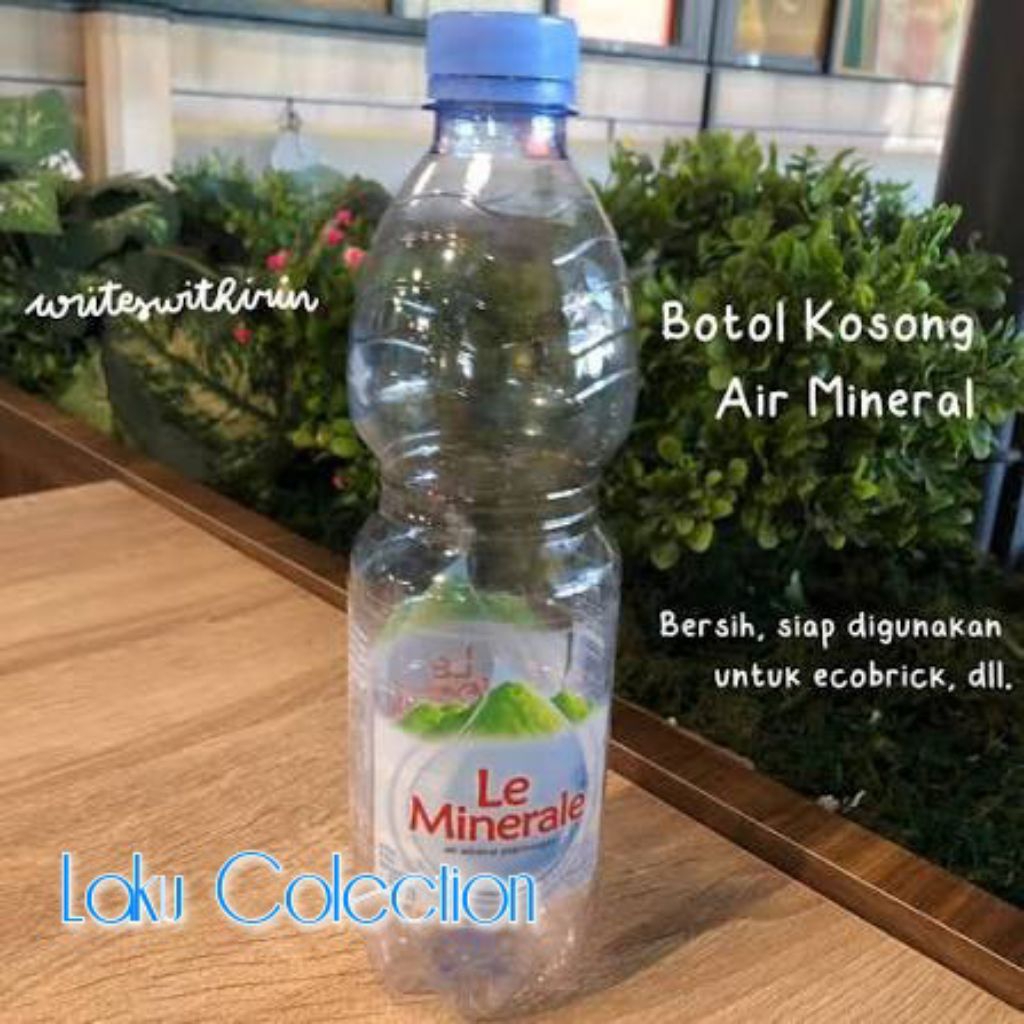 Botol le mineral bekas kosong 600 ml paket 24 pcs