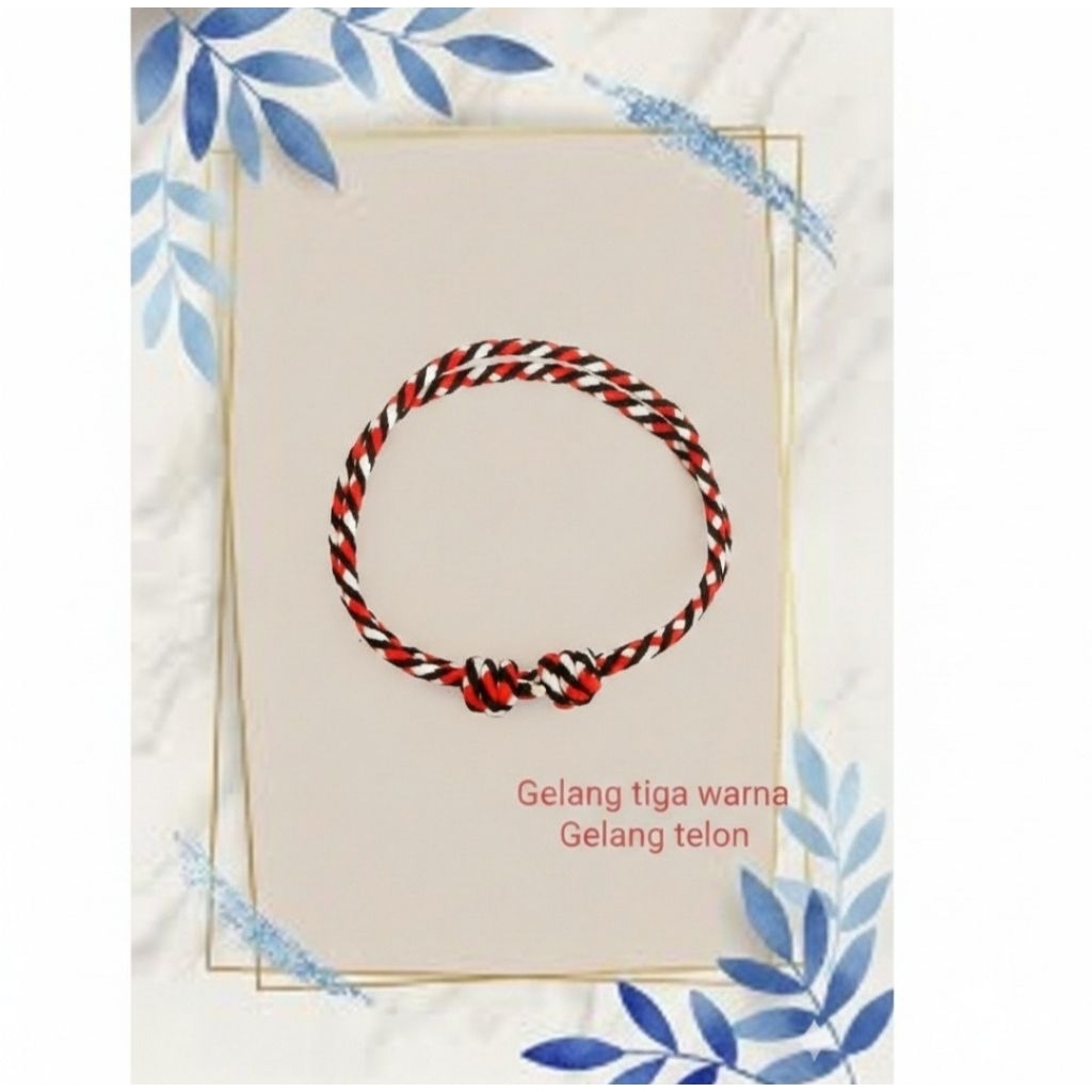 Gelang Telon - Gelang Tiga Warna - Gelang Putih Hitam Merah