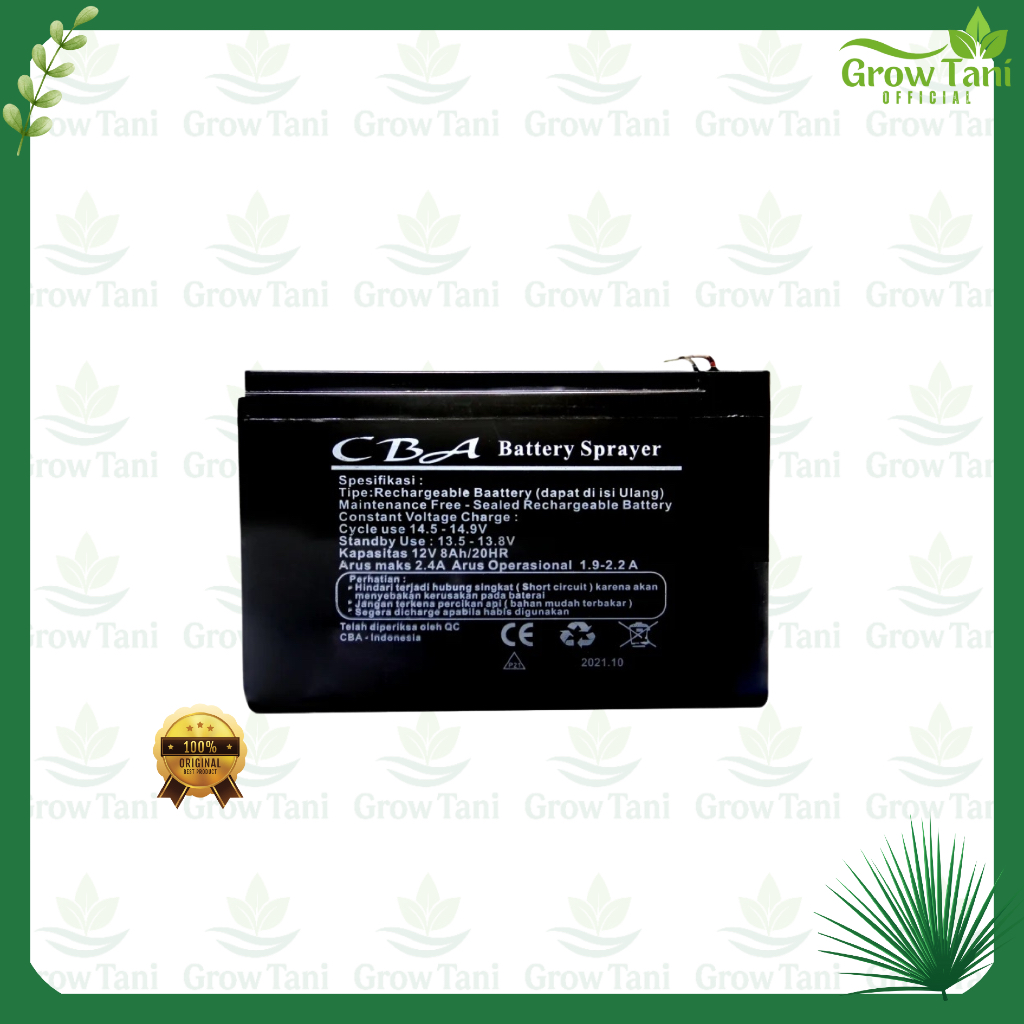 SPAREPART AKI BATERAI ACCU 8 AH 12 VOLT CBA BATTERY SPRAYER ELEKTRIK CBA GENUINE EKSTRA BUBBLE WRAP