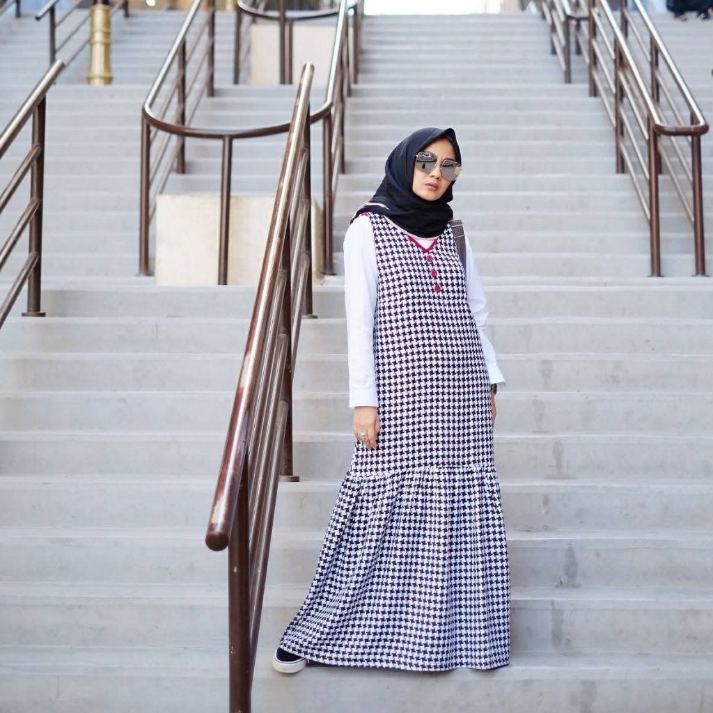 Monel Houndstooth (Dress/Terusan/Gamis)