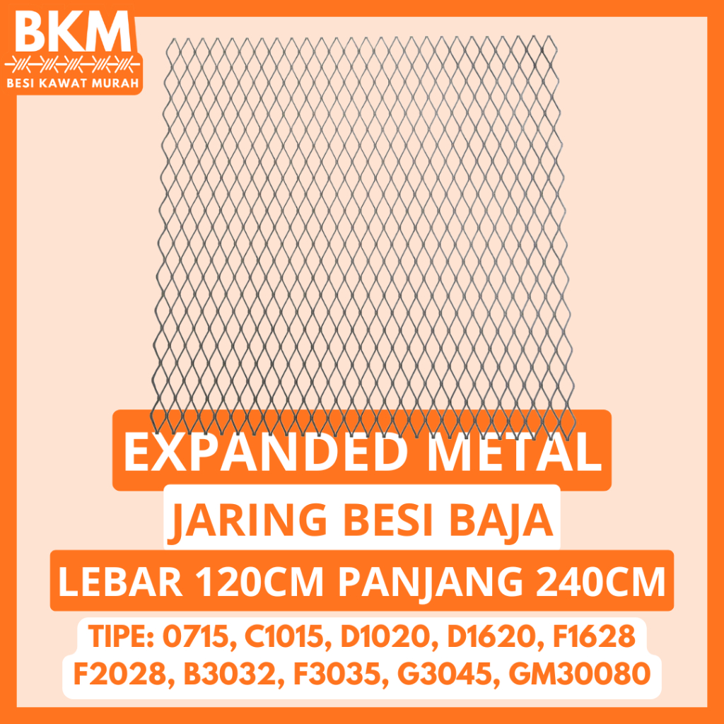 Expanded Metal Murah Tebal 0.7mm - 3mm | Jaring Besi Baja Estetik untuk Pagar Railing Tangga Rak