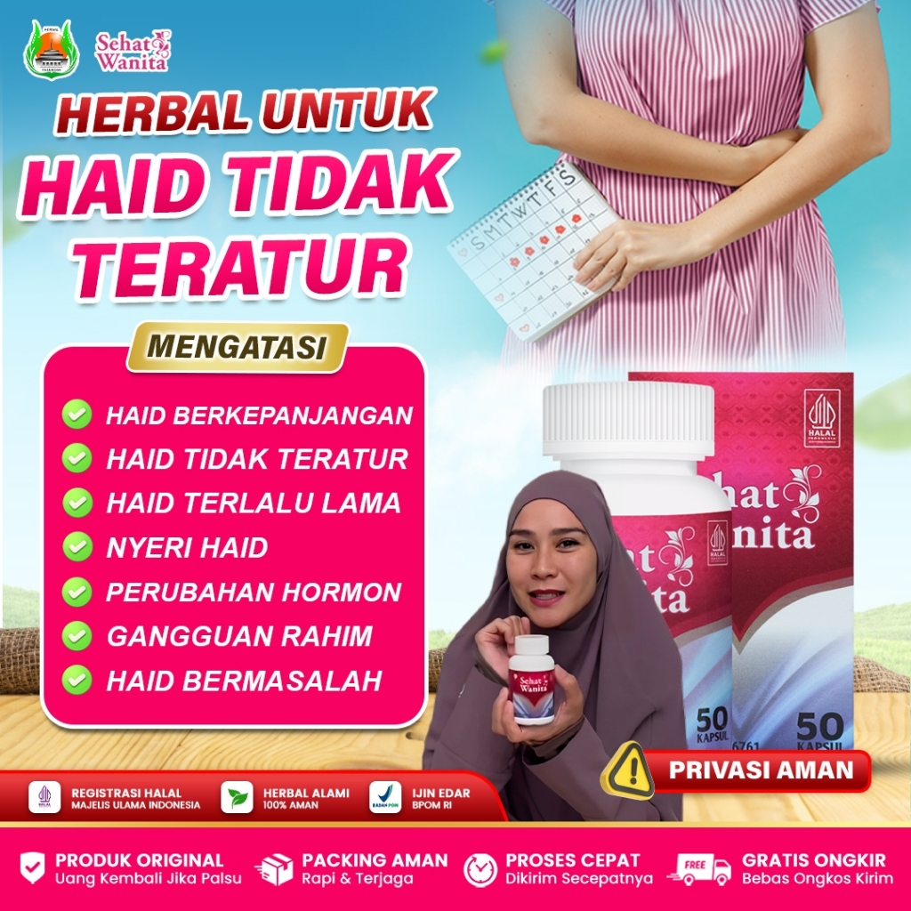 Obat Haid Berkepanjangan, Obat Haid Telat Datang Bulan, Obat Haid Tidak Teratur, Obat Haid Terlalu L