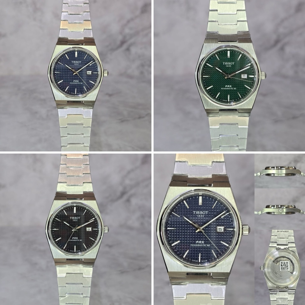 JAM TANGAN PRIA TISSOT PRX AUTOMATIC WAFEL DIAL STAINLESS STELL