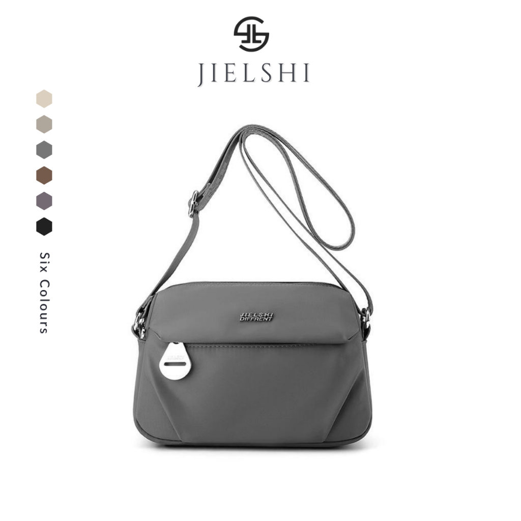 JIELSHI Slingbag Anila 2078# - Tas Selempang Wanita Bahan Parasut Premium Anti Air Muat Hp Dompet
