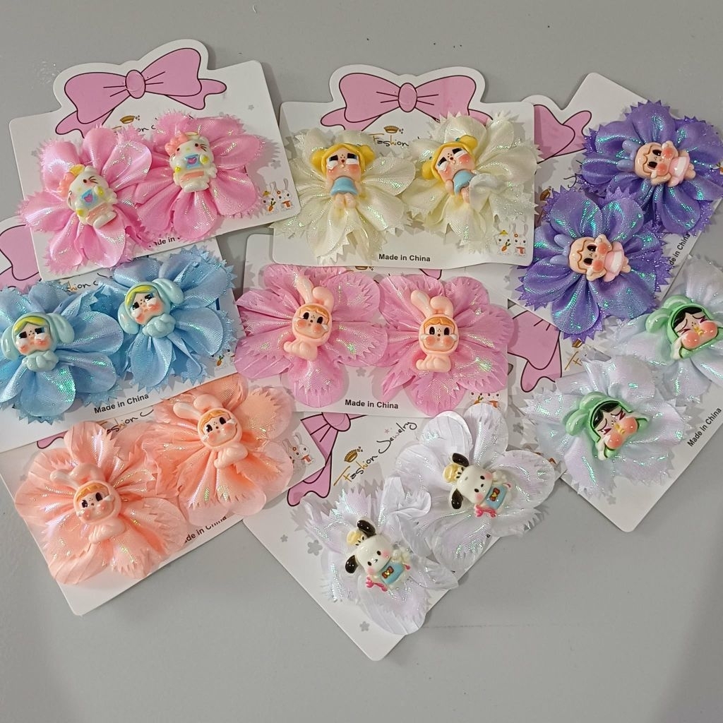 Jepit Rambut Anak Pasang Karakter Lucu – Aksesoris Rambut Cewek