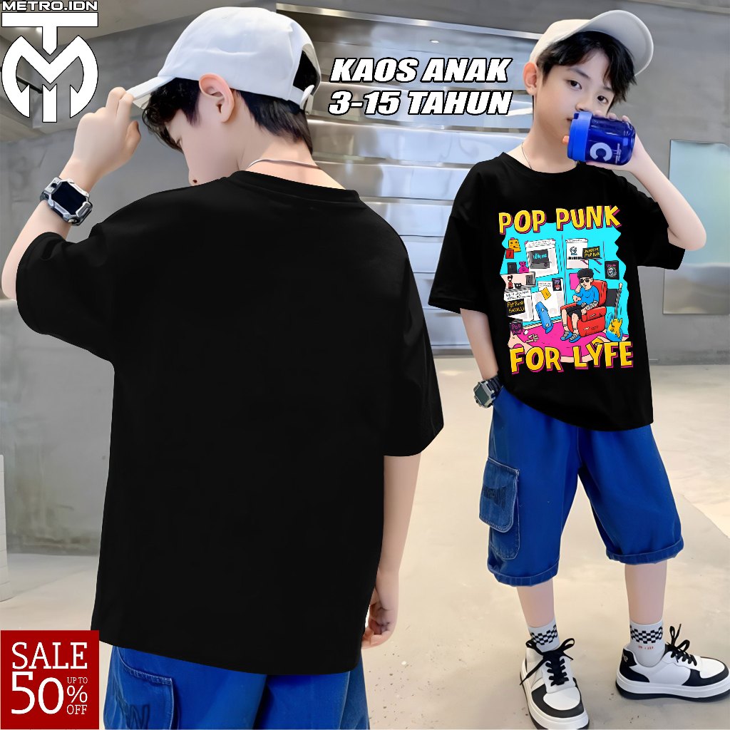 Pop Punk for Lyfe | Kaos ANAK LENGAN PENDEK Pop Punk for Lyfe | Kaos PPFL | Longsleeve Skena | Kaos 