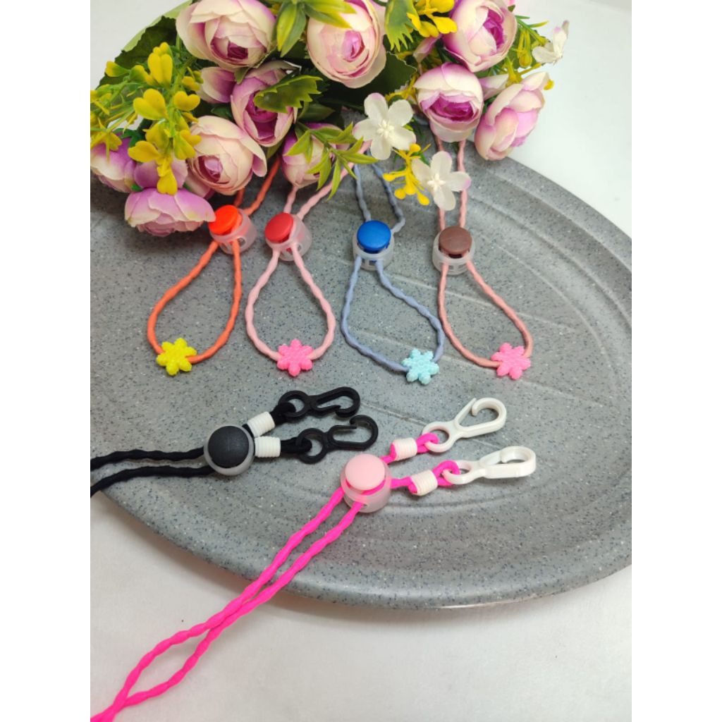 Kalung Mask Simple Filter Manik Salju Strap masker kekinian Simple Tali elastis Strap masker Murah a