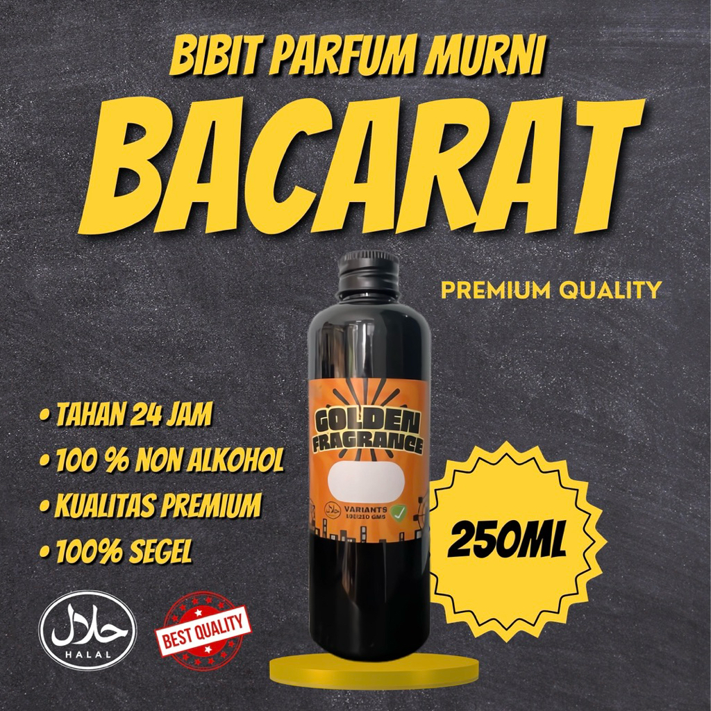 BACARAT - Bibit parfum segel pabrik 250ml kualitas premium biang parfum non alkohol