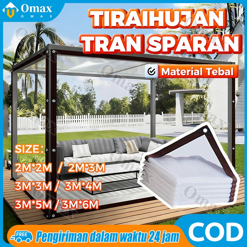 (lebih tebal)Tahan air 99% Terpal Plastik Bening / Plastik Tebal Bening Kaku Terpal Anti Air Dan Pan