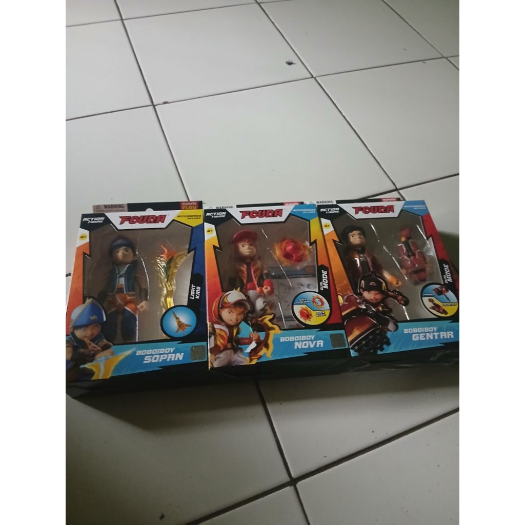 Set Bundle Action Figure Boboiboy Nova Sopan dan Gentar Fgura Boboiboy