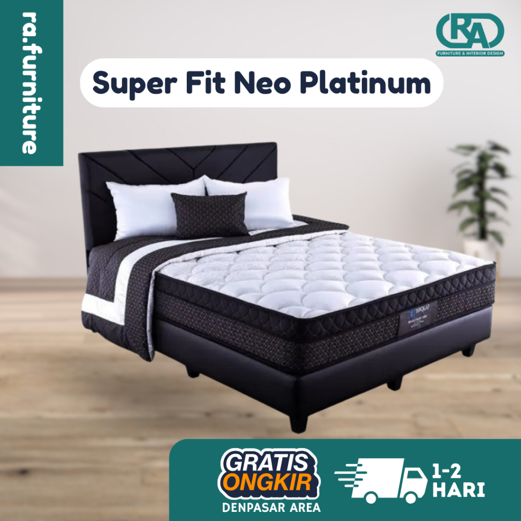 Kasur Spring Bed Super Fit Neo Silver Set Divan + Headboard - Free Ongkir Denpasar