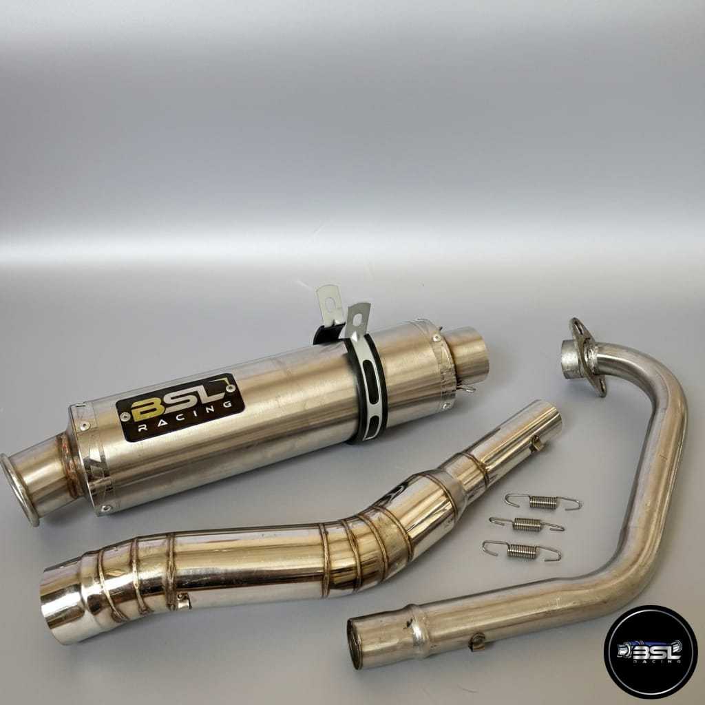 KNALPOT RACING ORIGINAL BSL RACING TYPE-SL 01 untuk MOTOR SUPRA FIT, SHOGUN, REVO, REVO FI, KHARISMA