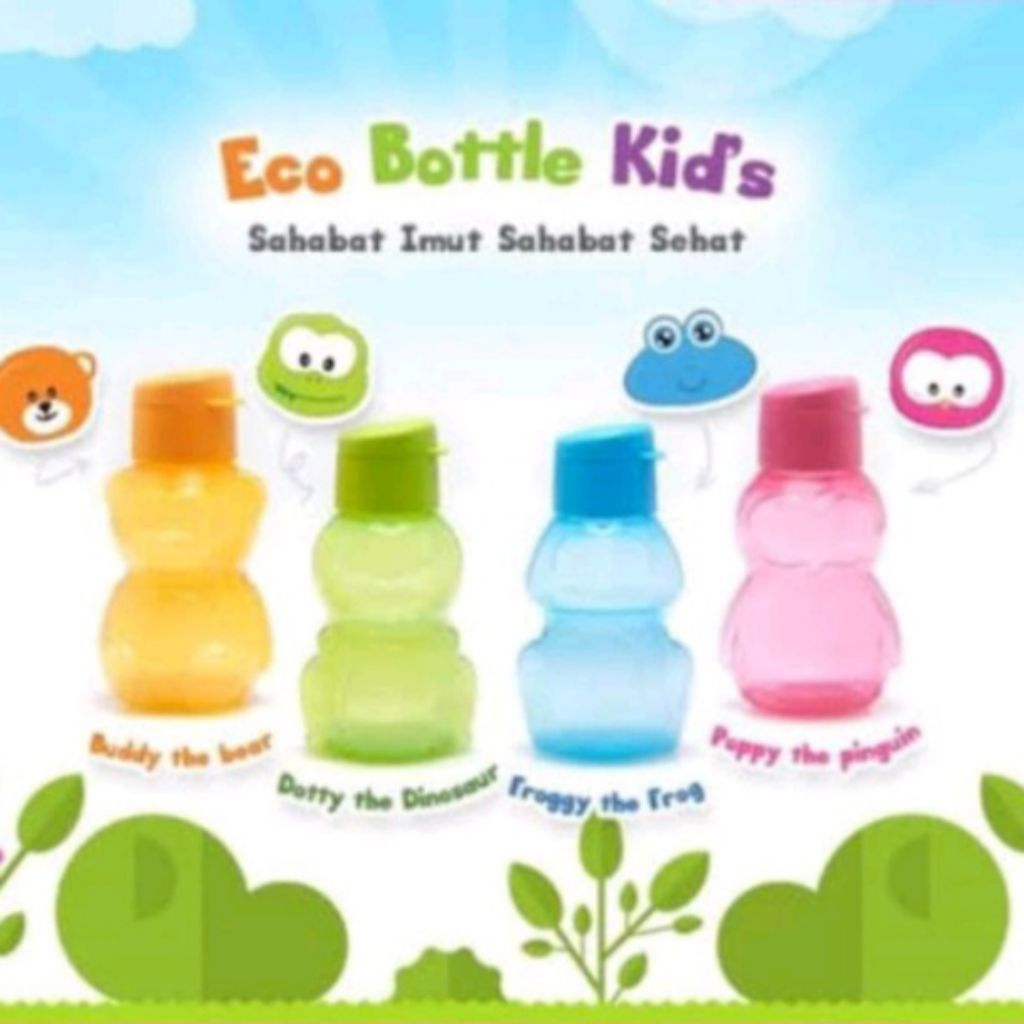 Tupperware Eco Bottle Kids 350 ml Tutup Klip