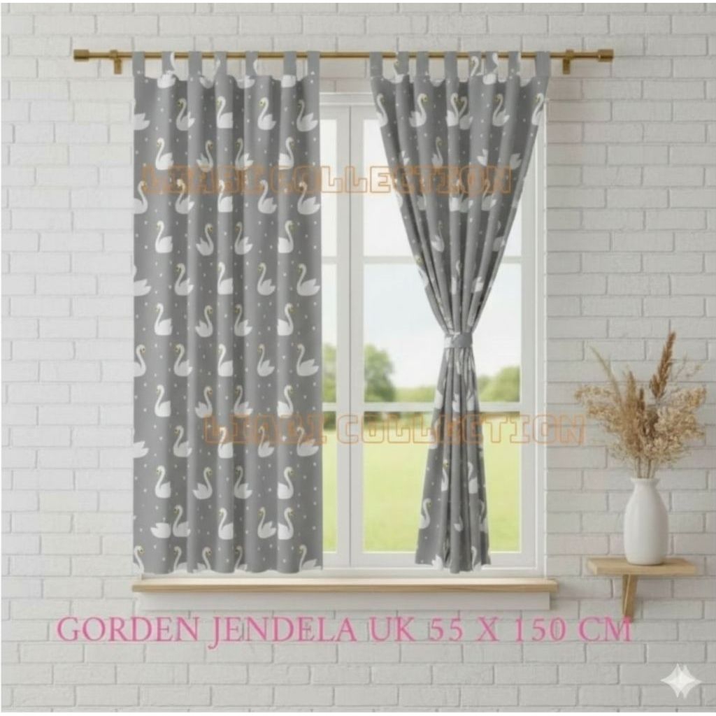 TIRAI GORDEN JENDELA KAMAR TIDUR | KORDEN HORDENG CENDELA MOTIF KARAKTER DAN POLOS